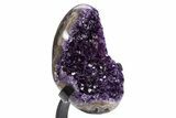 Amethyst Geode With Metal Stand - Uruguay #306878-2